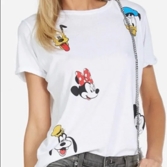 Lauren Moshi x Disney Limited Edition Mickey Minnie And Crew White T-Shirt Large - Picture 2 of 9